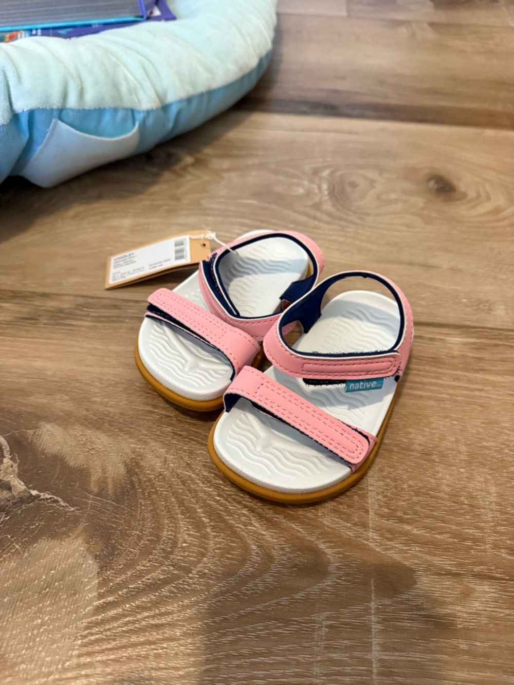 Native Pink and Navy Toddler Sandals